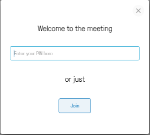 The picture shows a window for entering the conference The picture shows a window for entering the conference