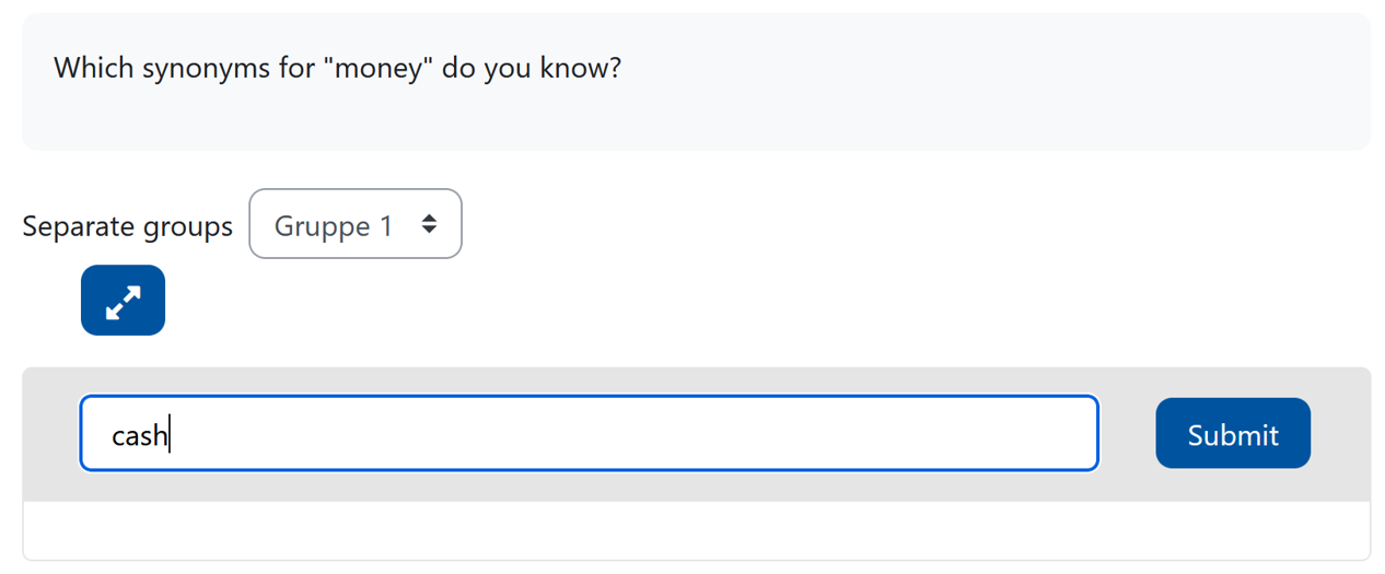 An entry with groups available to choose from An entry with groups available to choose from