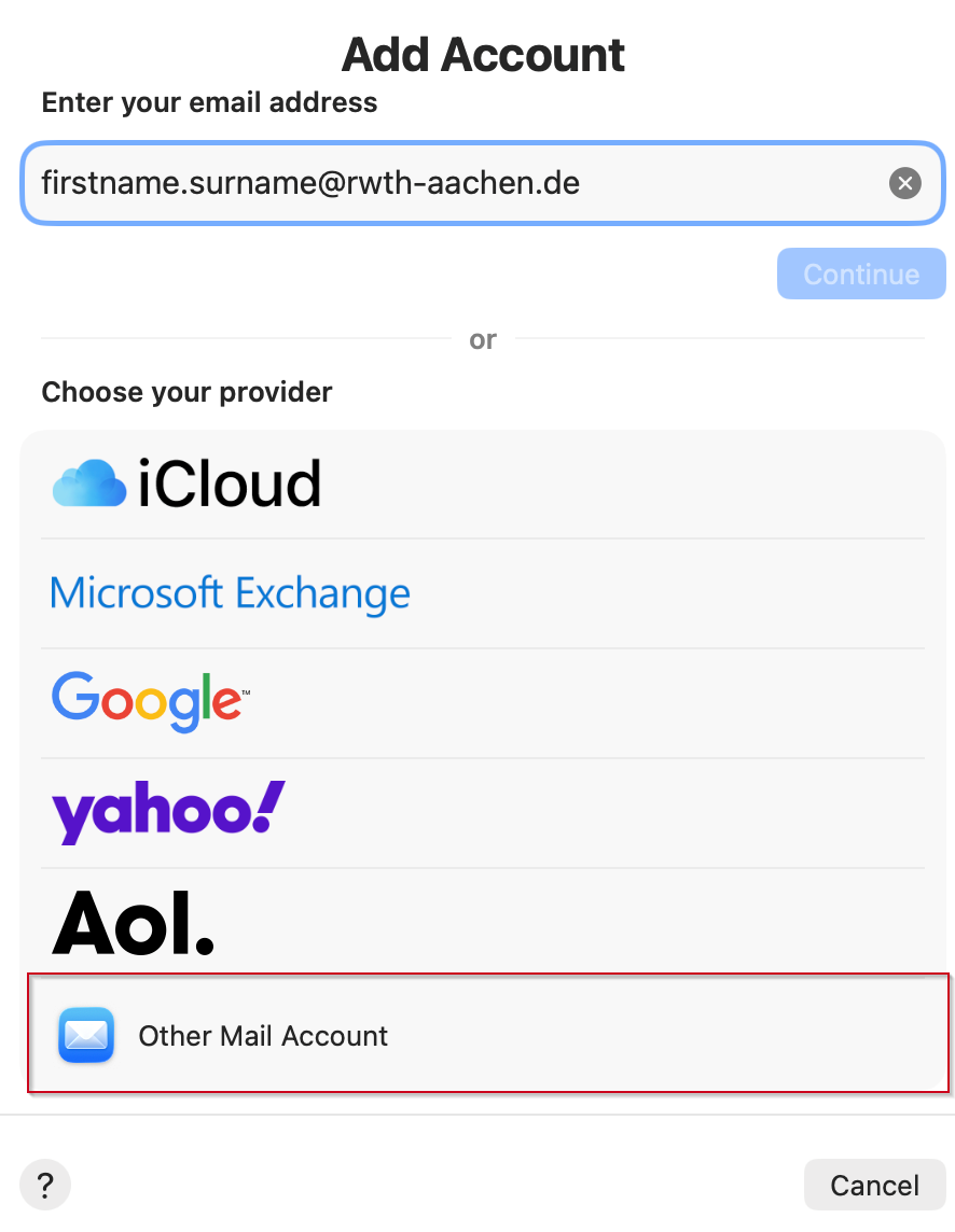 Add account