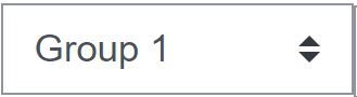 Dropdown list for group choice Screenshot dropdown list for group choice