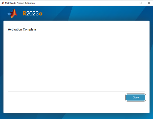 Activation Complete Activation Complete