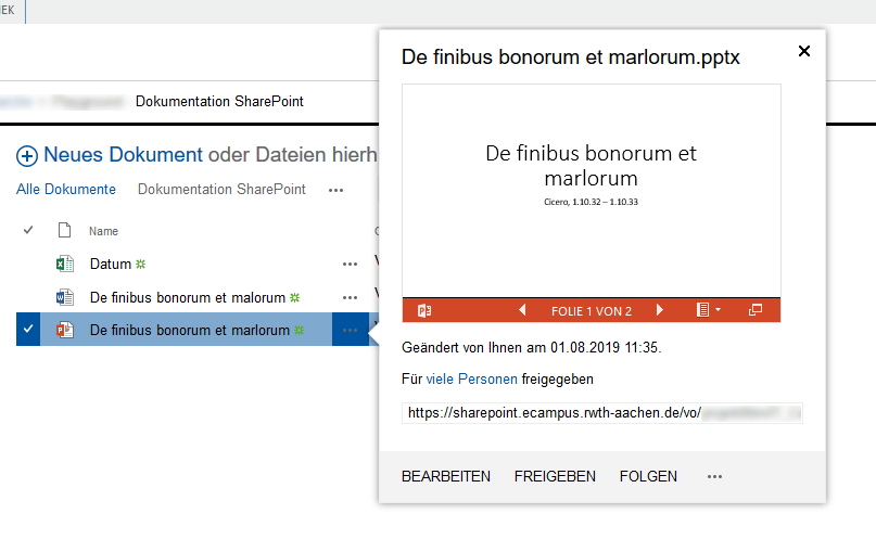 PowerPoint Dateikontext
