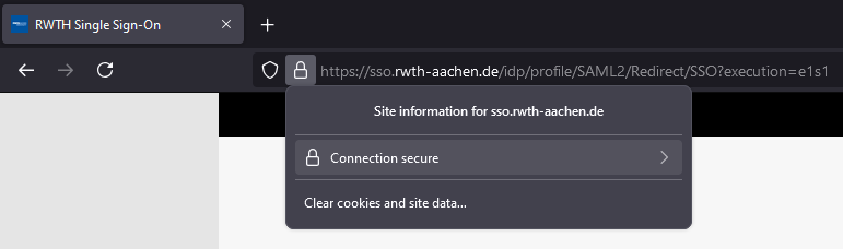 Connection is secure