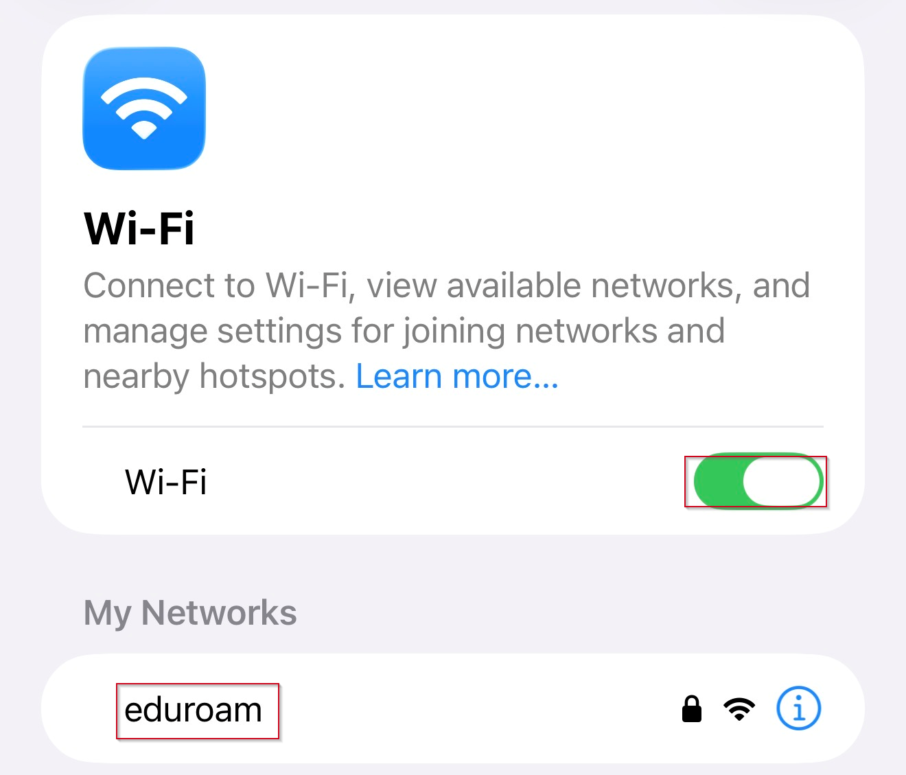 Wi-Fi Connections