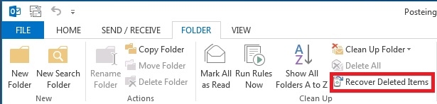 E-Mail > Wiederherstellung gelöschter Mails > 1_Outlook_recover.jpg Restoring deleted e-mails 2