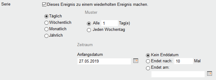 Kalender Ereignisserie