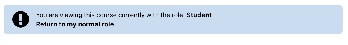 Blue box to show from which role you are viewing Blue box to show from which role you are viewing