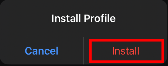 Final confirmation of the installation Final confirmation of the installation