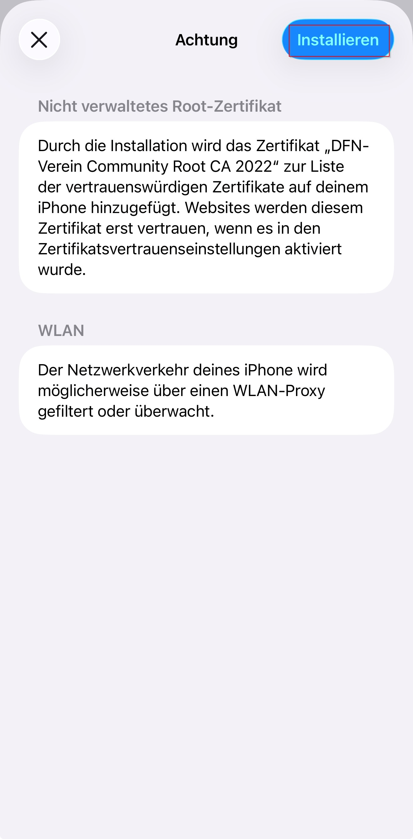 Zertifikatdetails
