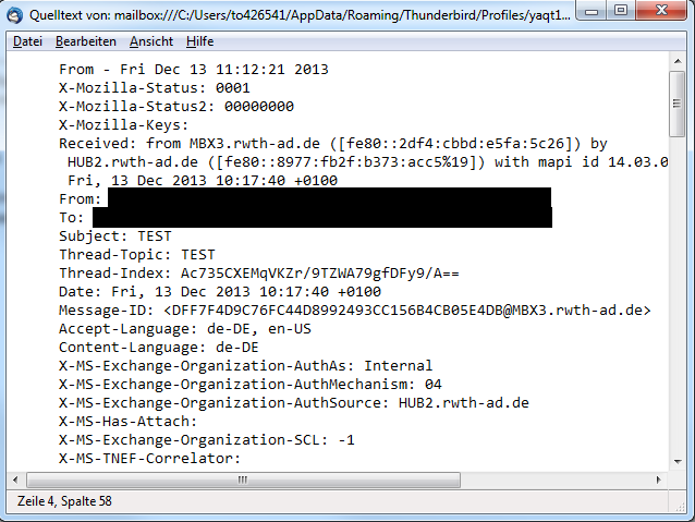 Thunderbird Mailheader 2