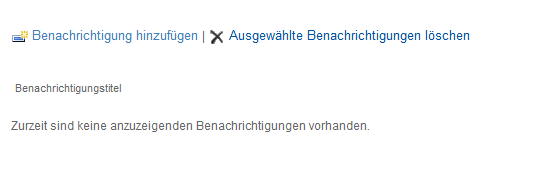 Benachrichtigungsmanager Benachrichtigungsmanager