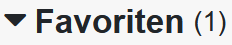Der Link zur Kategorie "Favoriten (1)" ist dargestellt.