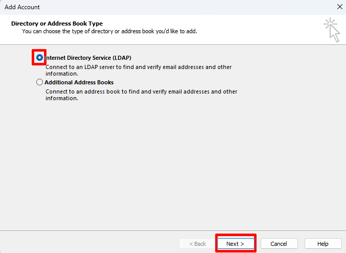 Choose LDAP Choose LDAP