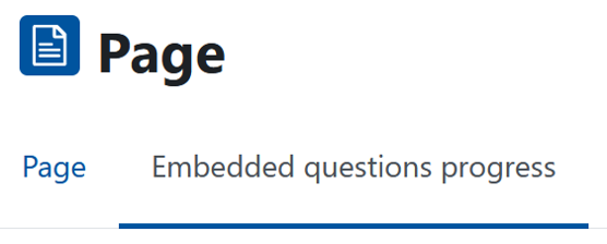 Embedded questions progress header Embedded questions progress header