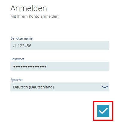 Screenshot der Anmeldemaske des Ticketportals. Die 3 Eingabefelder sind oben erklärt. Nach Eingabe des Passwortes drücken Sie die Enter-Taste, um sich einzuloggen.