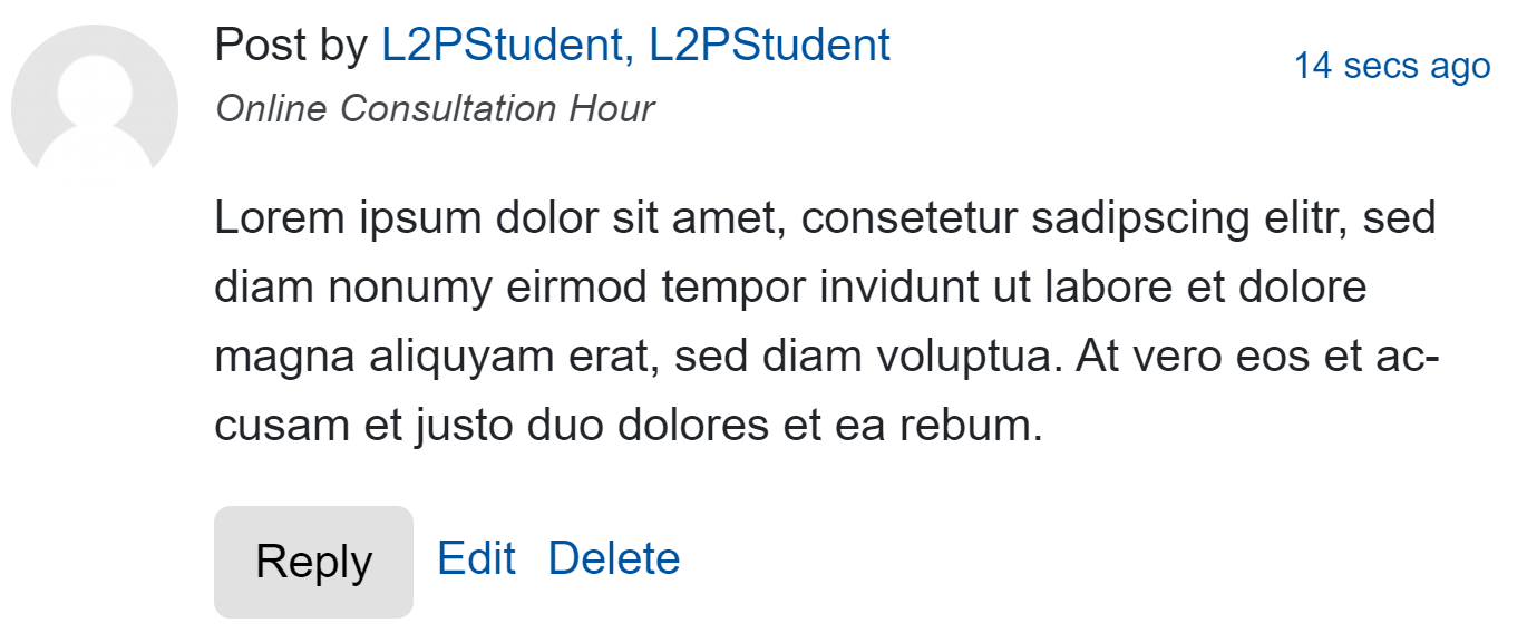 View of own post with options for editing Screenshot view of own post with options for editing