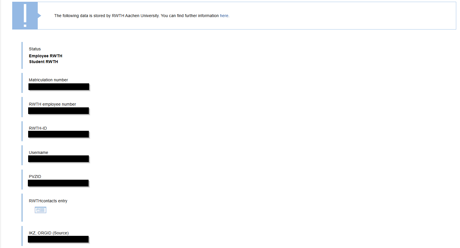RWTH Daten im Selfservice RWTH Daten im Selfservice