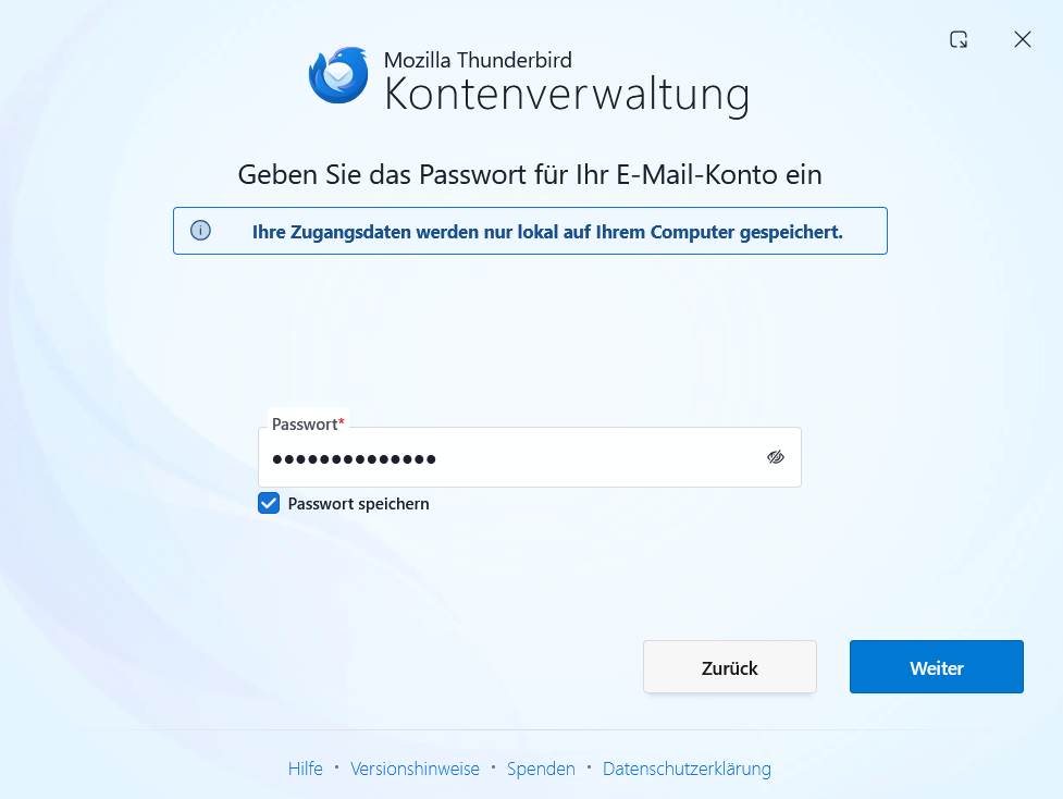 Passworteingabe