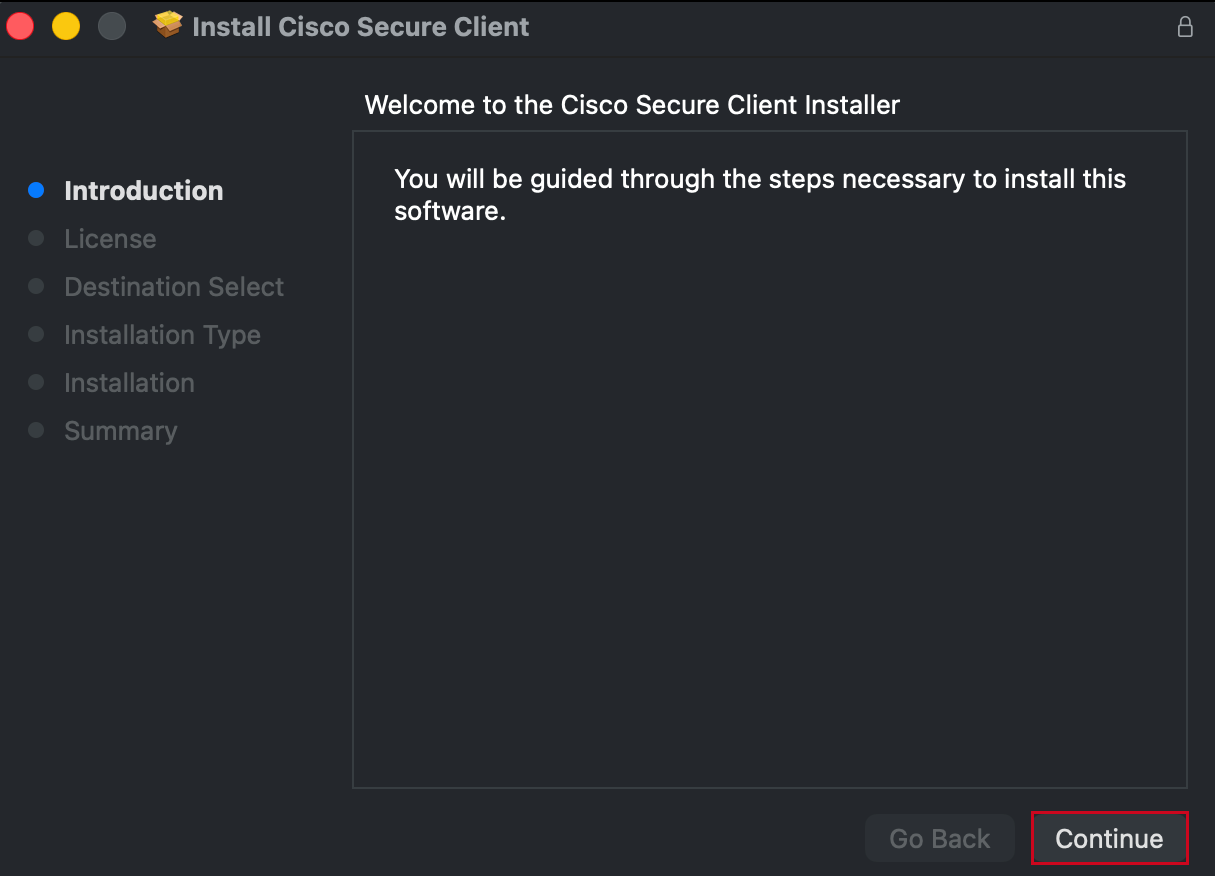 Install Cisco Secure Client