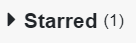 The text for the category "Starred (1)".