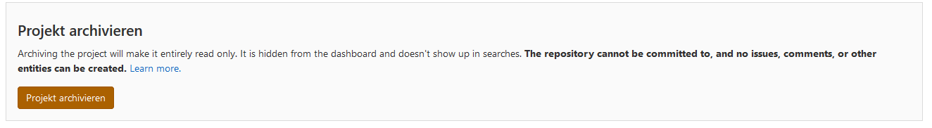 Schritt 3: archive Project