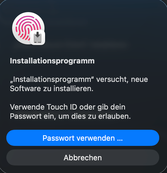 Installation starten