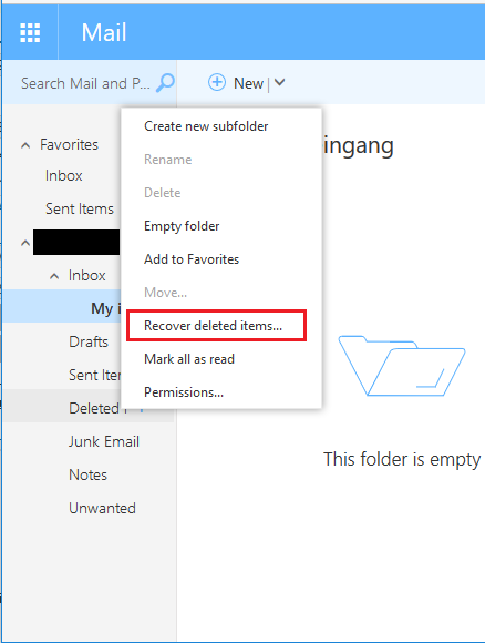 E-Mail > Wiederherstellung gelöschter Mails > gelöscht 2 en.PNG Restoring deleted e-mails 5