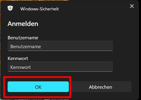 Screenshot der Liste der verfügbaren Netzwerke. eduroam ist ausgewählt. Unter eduroam steht "Verbindung wird hergestellt". Darunter können Sie Ihre Zugangsdaten eingeben. Der Benutzername endet mit @rwth.edufi.de. Unter der Login-Maske befinden sich die Schaltflächen OK und Abbrechen.