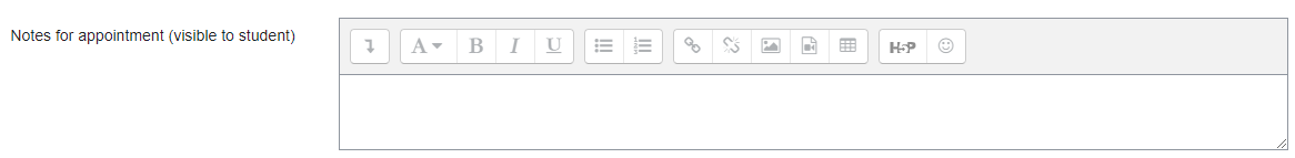 notes section for appoitment This picture shows the notes section for appoitment.