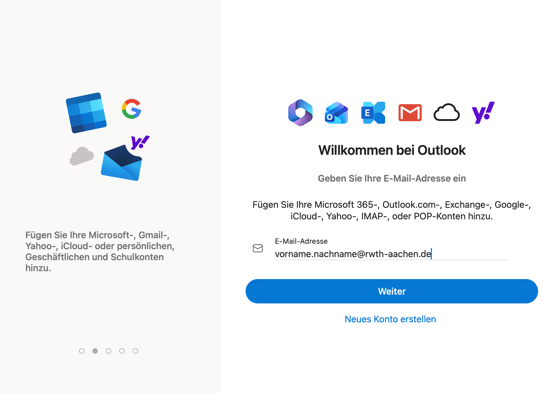 Outlook einrichten