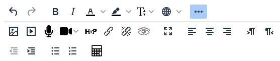 Screenshot: Toolbar with different icons