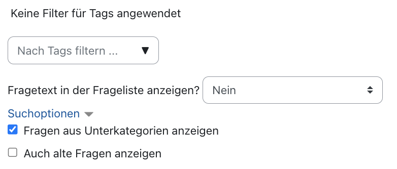 Tags filtern Tags filtern