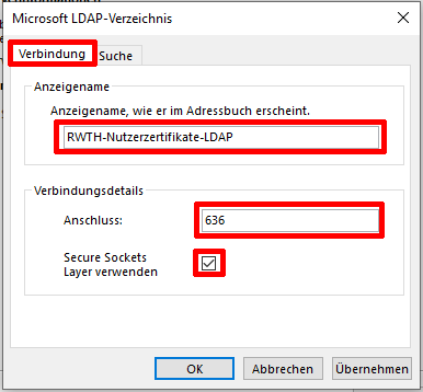 Verbindungseinstellungen