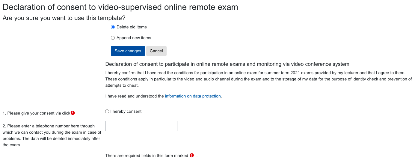 Screenshot: Choose a template