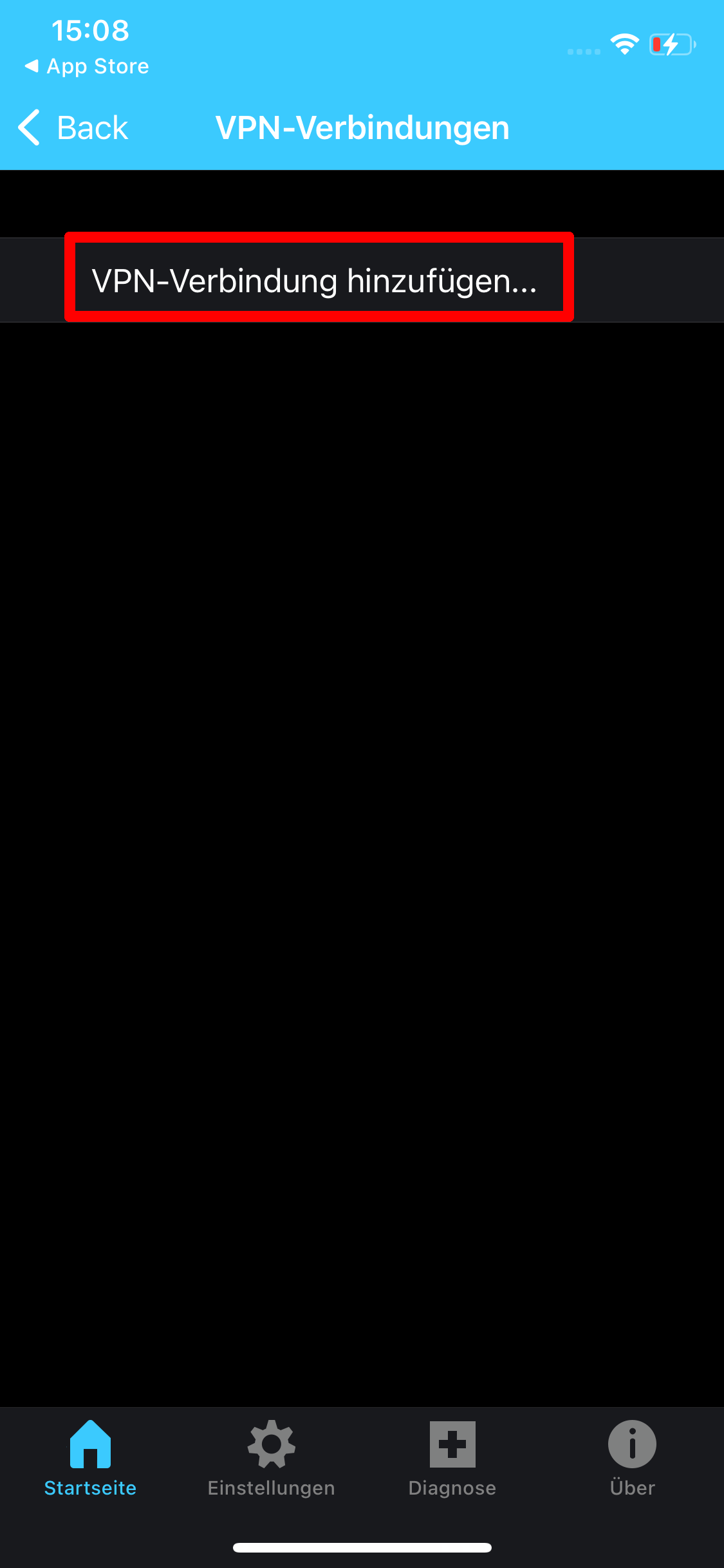 VPN-Verbindung hinzufügen VPN-Verbindung hinzufügen