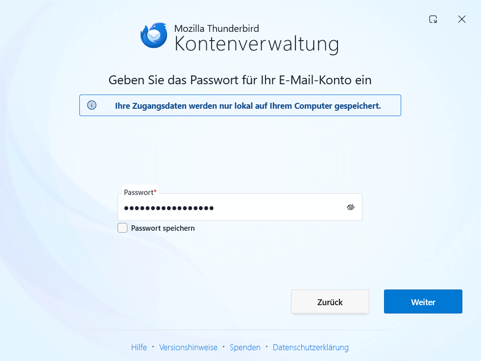 Passworteingabe