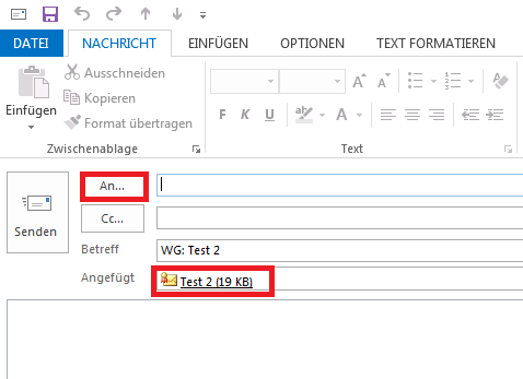 Mails als Anhang weiterleiten 2