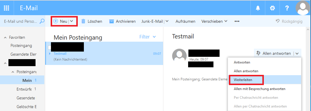 Mails als Anhang weiterleiten 3