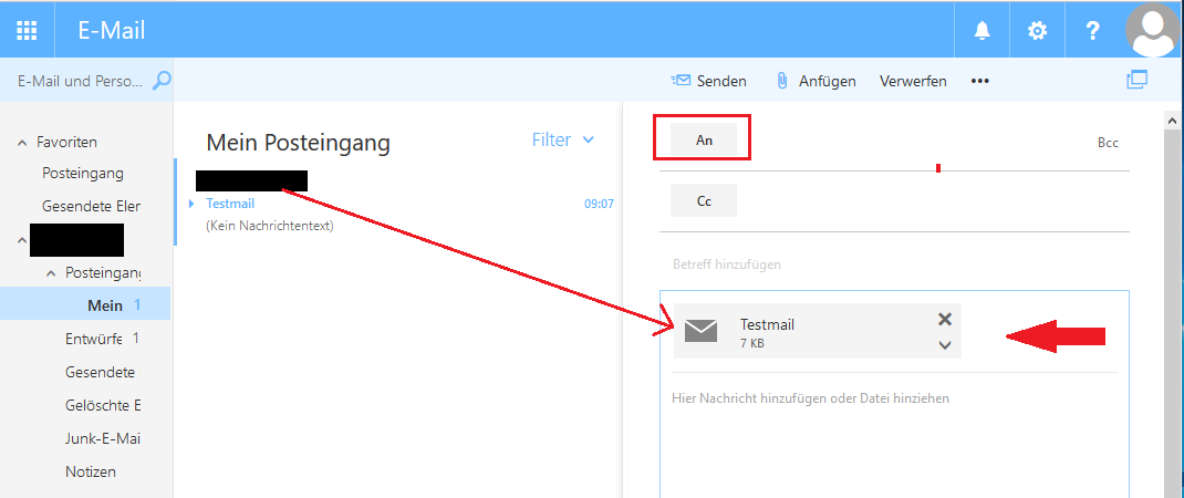 Mails als Anhang weiterleiten 4