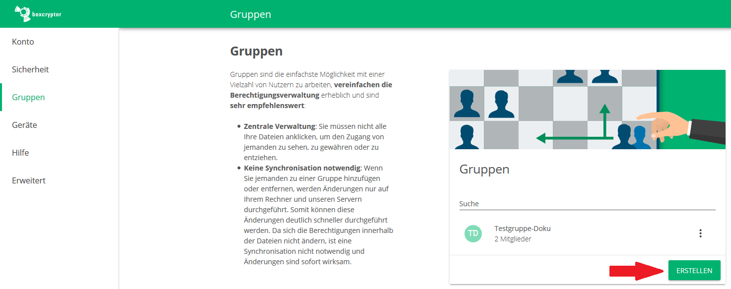 Gruppe erstellen 1