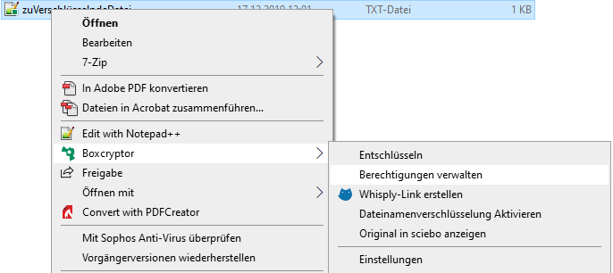 Boxcryptor teilen 1
