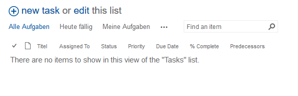 Empty task list