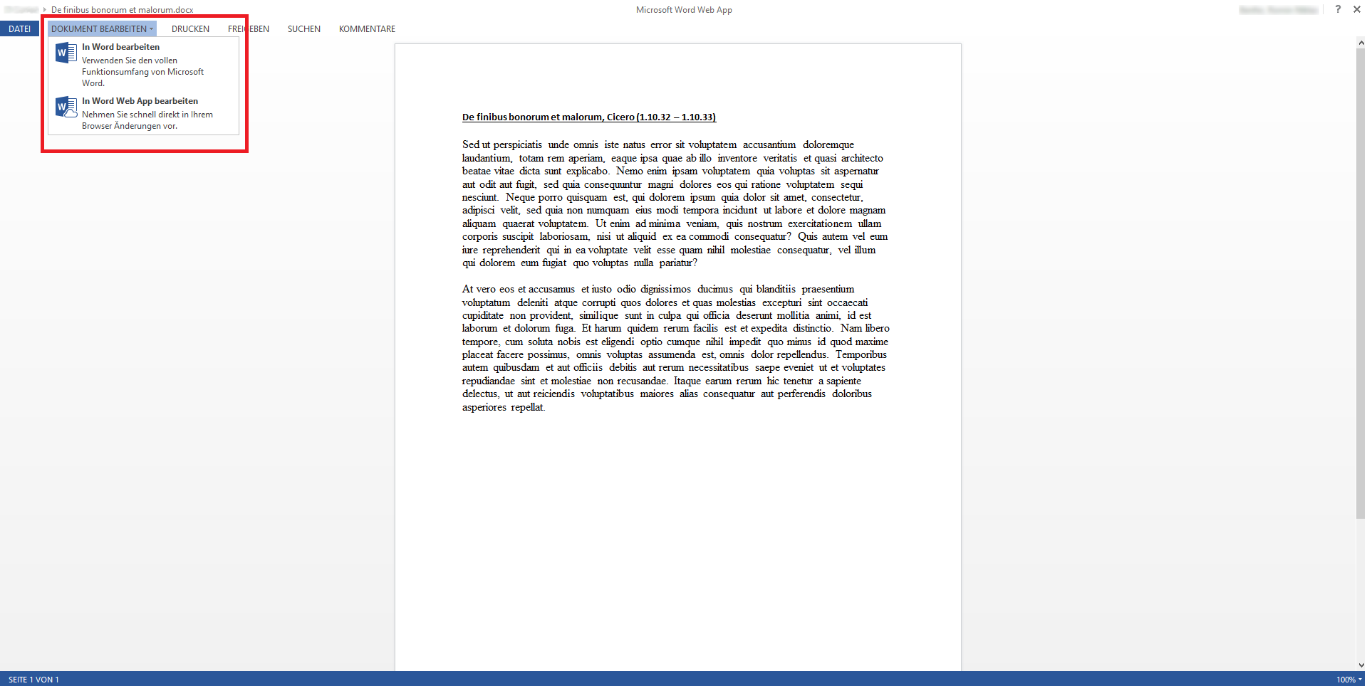 Word Dokument bearbeiten