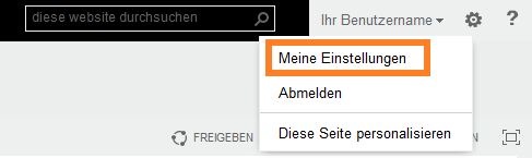 Einstellungen für den Benutzer