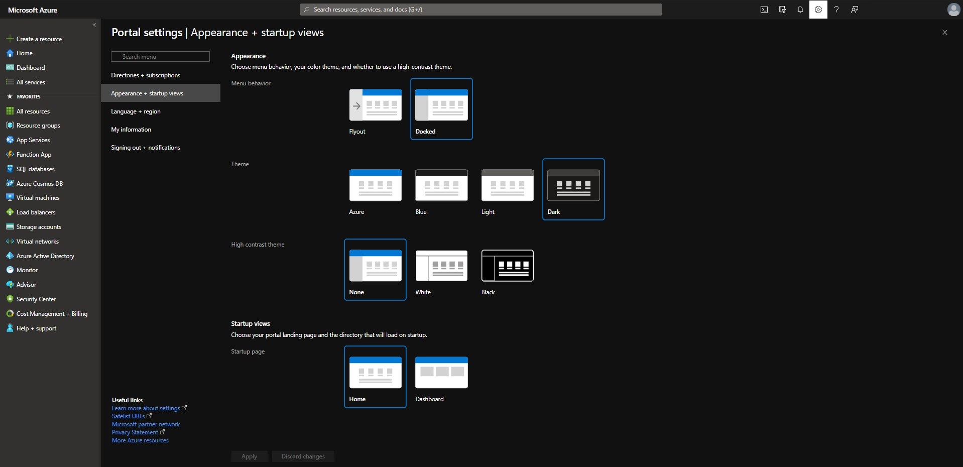 Portal Settings Design and Layout