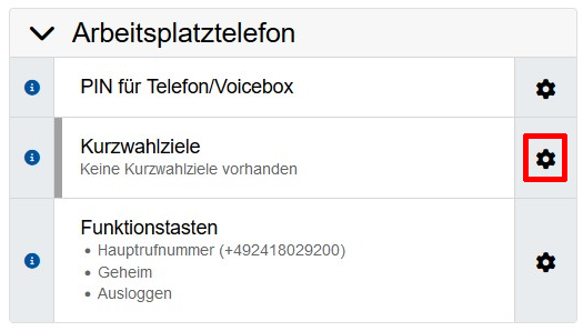 Teilansicht Arbeitsplatztelefon