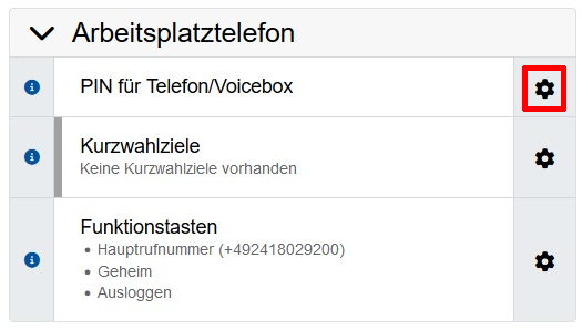 Arbeitsplatztelefon Teilansicht mit Zahnrädern