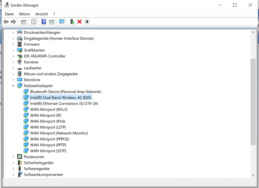 Wi-Fi Adapter in the Device Manager