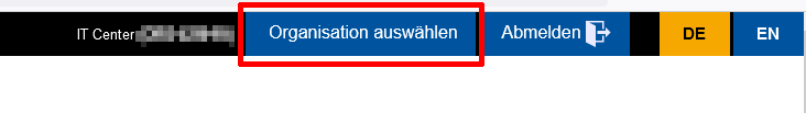 Organisation Auswählen
