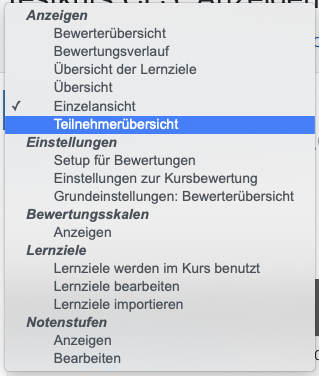 Screenshot Auswahl Teilnehmerübersicht